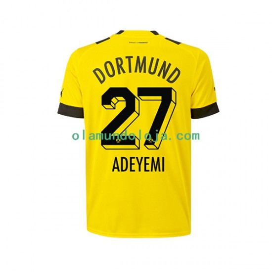 Camisola Borussia Dortmund Karim Adeyemi 27 Homem Equipamento Primeiro 2022-2023 Manga Curta